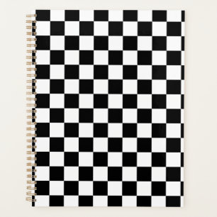 Karo Schwarz-weiß Checked Patches Planer