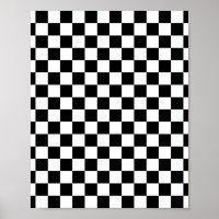 Karo Schwarz-weiß Checked Patches