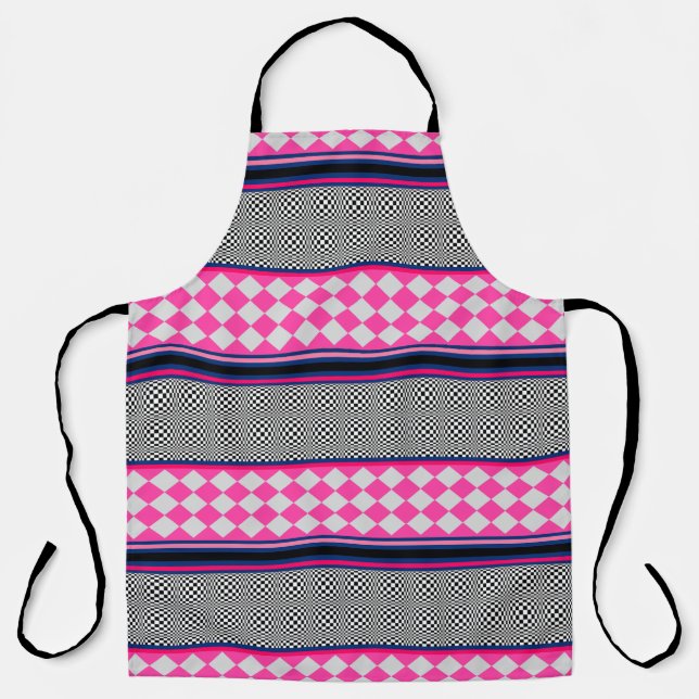 Karo Streifen Kite Mixed Muster Design Schürze (Vorderseite)