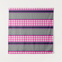Karo Stripes Harlequin Mixed Pattern Design