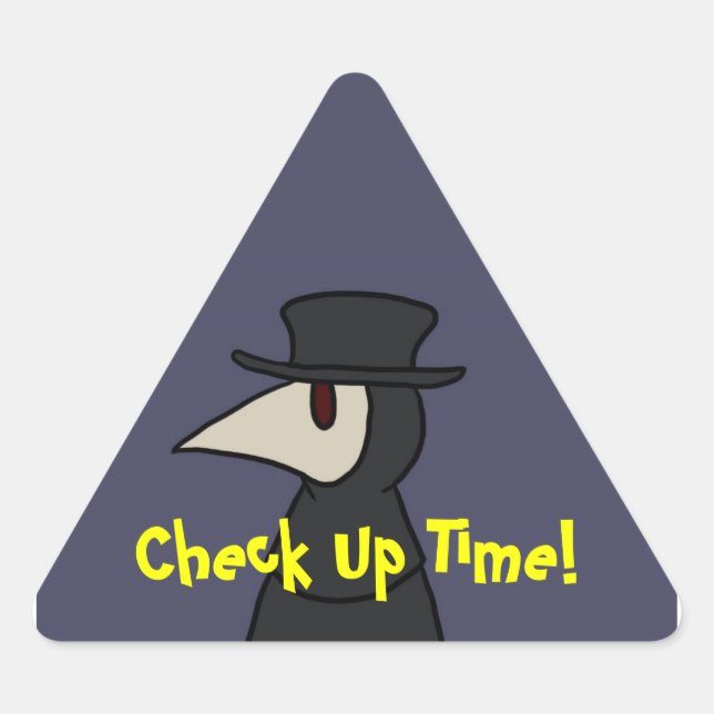 Karo Up Time! Dreieckiger Aufkleber (Vorderseite)