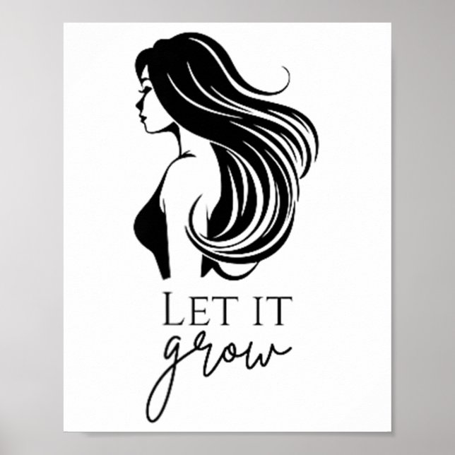 Karo-Wachstumstabelle für Haarlänge _1 Poster (Vorne)