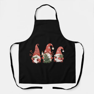 Karo-Weihnachts-Gnome Santa Lustiges Frohe Weihnac Schürze
