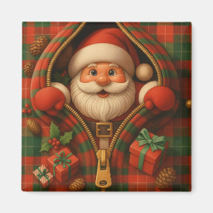 Karo-Weihnachtsmann-Weihnachtsdesign Magnet
