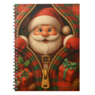 Karo-Weihnachtsmann-Weihnachtsdesign Notizblock