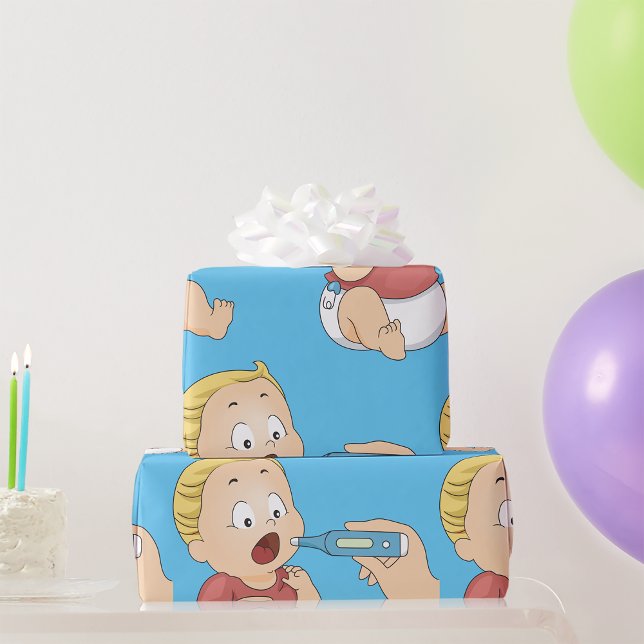 Karo zur Kindertemperatur Geschenkpapier (Von Creator hochgeladen)