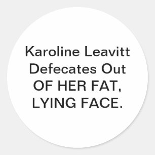 Karoline Leavitt Defäkiert Hankamer Artjunkhaus Yu Runder Aufkleber