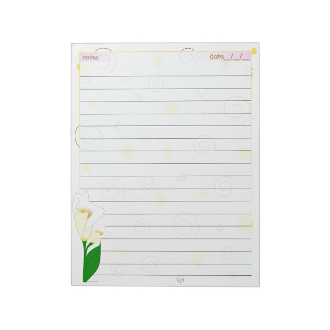 Karolingerlilien Notizblock (Rotiert)