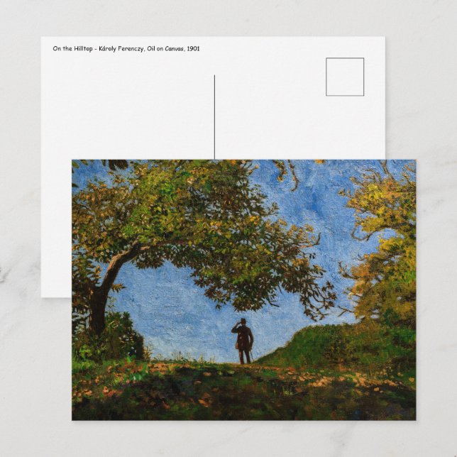 Károly Ferenczy - Auf dem Hügel Postkarte (Vorne/Hinten)