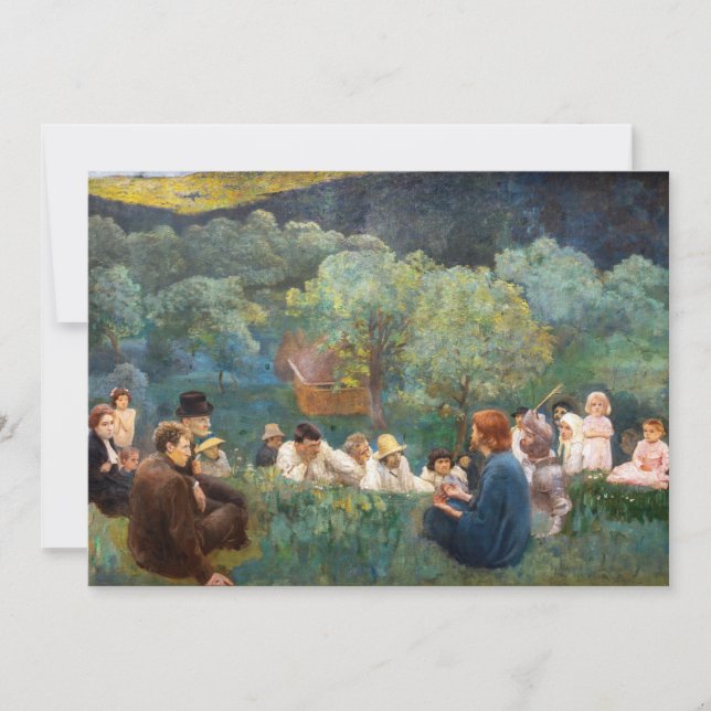 Károly Ferenczy - Bergpredigt Dankeskarte (Vorderseite)
