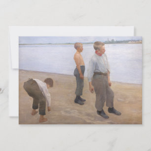 Károly Ferenczy - Jungen werfen Kieselsteine Dankeskarte
