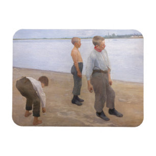Károly Ferenczy - Jungen werfen Kieselsteine Magnet