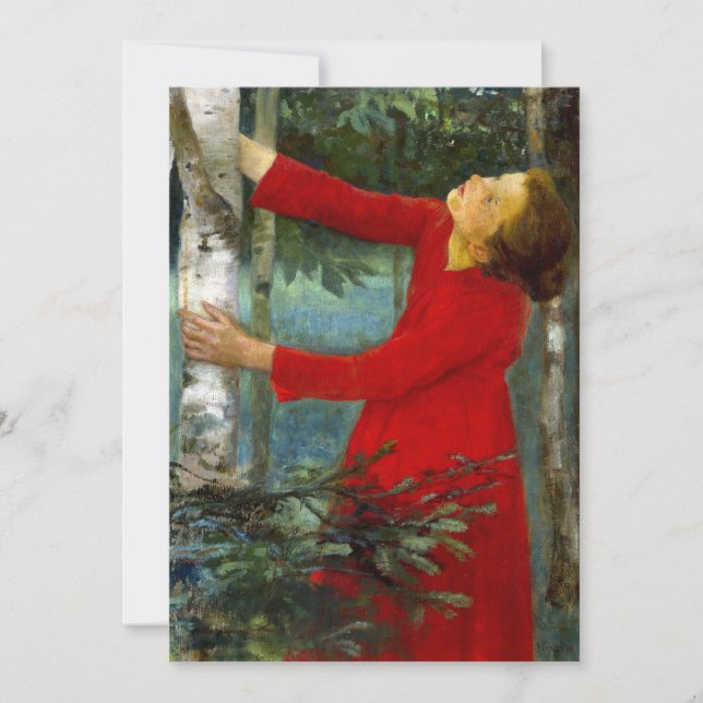 Károly Ferenczy - Vogelgesang Dankeskarte (Vorderseite)