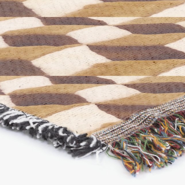 KAROS IN SCHATTEN VON BROWN KARIERT TARTAN 2 DECKE (Ecke)