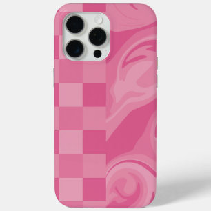 Karos und Wirbel - rosa Case-Mate iPhone Hülle