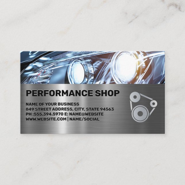 Karosserie | Leistungsshop | Scheinwerfer Visitenkarte (Vorderseite)