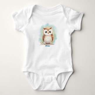 Karosserieanzug mit einem Niedlichen kleinen Owl W Baby Strampler