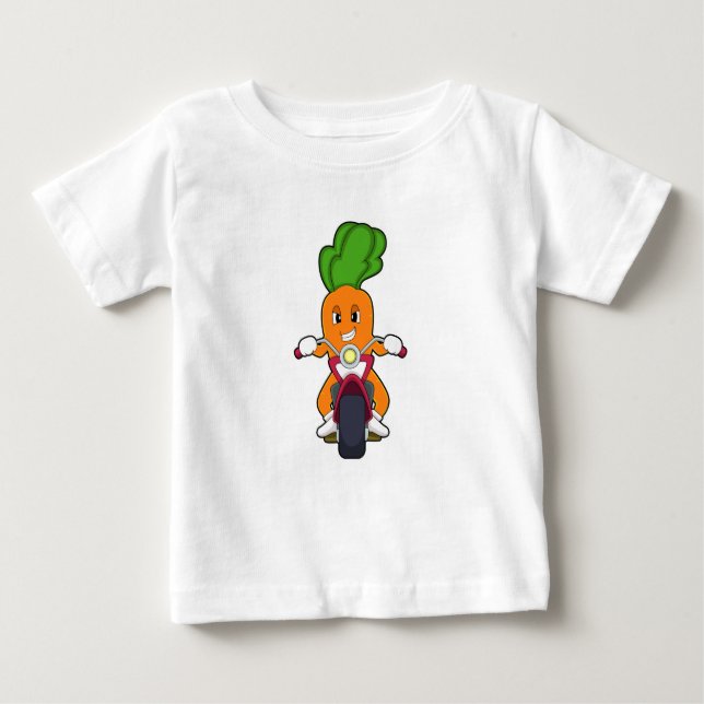 Karotte als Fahrrad mit Motorrad.PNG Baby T-shirt (Vorderseite)