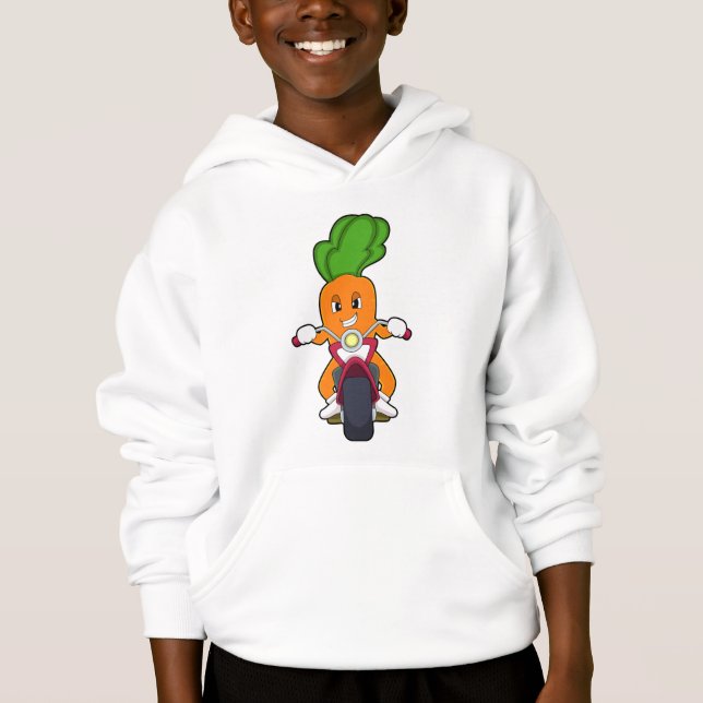 Karotte als Fahrrad mit Motorrad.PNG Hoodie (Vorderseite)