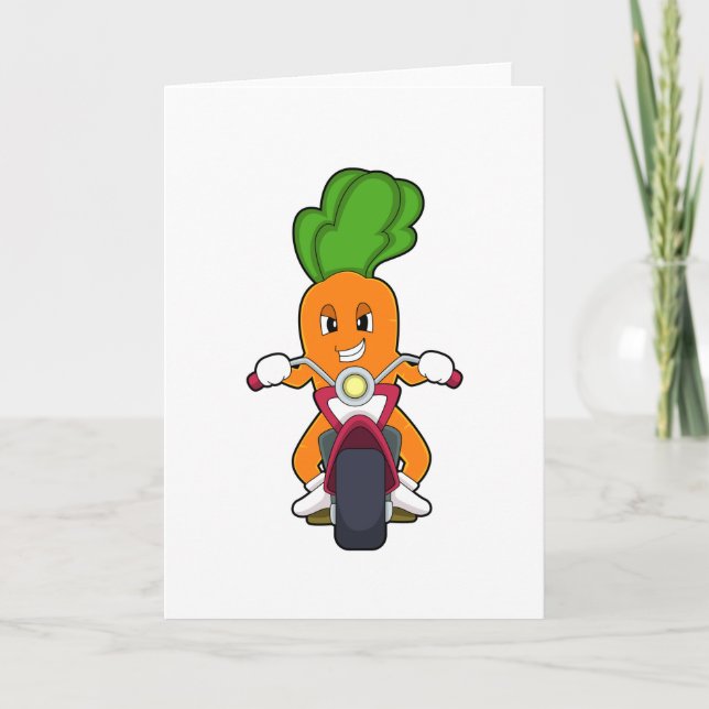 Karotte als Fahrrad mit Motorrad.PNG Karte (Vorderseite)