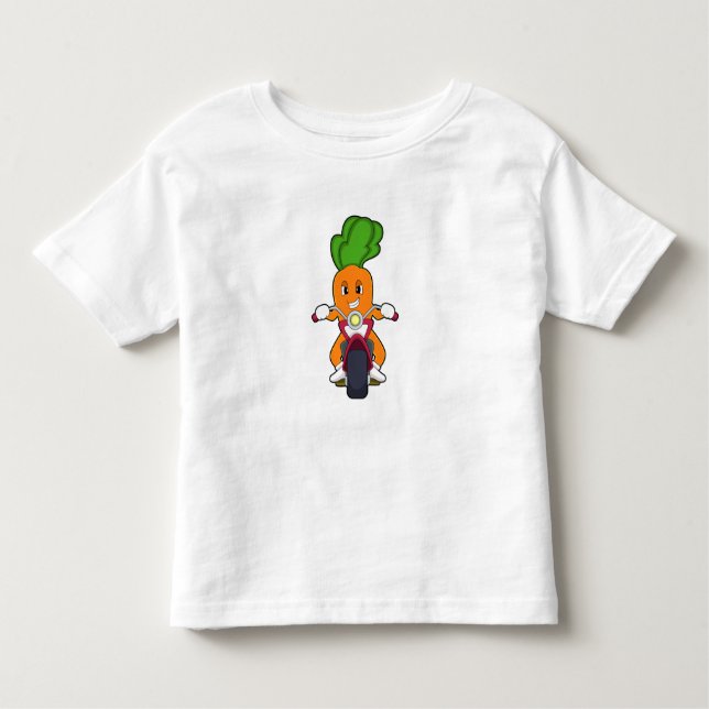 Karotte als Fahrrad mit Motorrad.PNG Kleinkind T-shirt (Vorderseite)