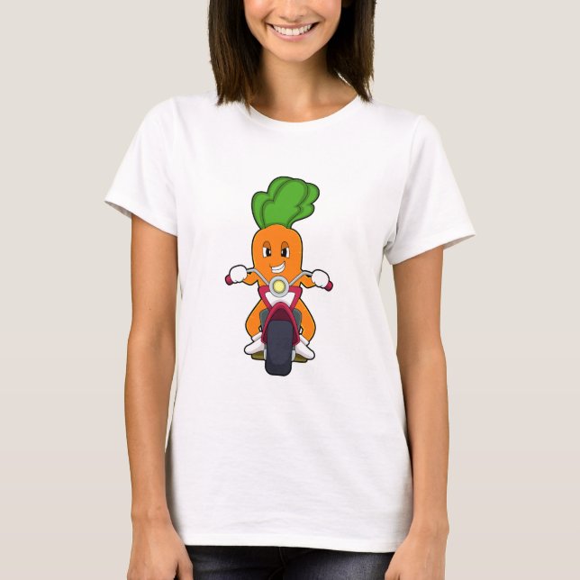 Karotte als Fahrrad mit Motorrad.PNG T-Shirt (Vorderseite)