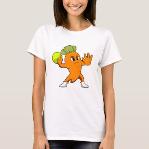 Karotte beim Handballspieler mit Handball T-Shirt