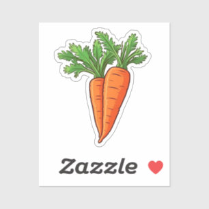 Karotte Cartoon Aufkleber