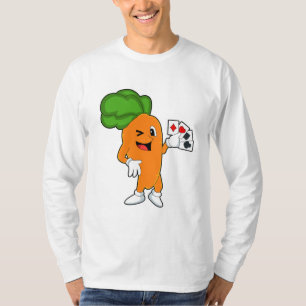 Karotte im Poker mit Poker-Karten T-Shirt