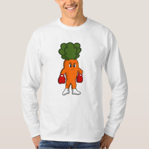Karotten als Boxer mit Boxhandschuhen T-Shirt