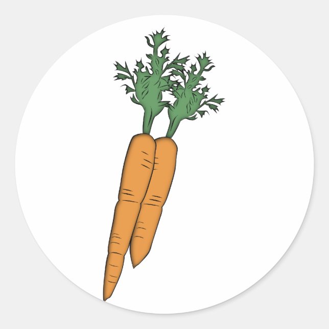 Karotten carrots runder aufkleber (Vorderseite)