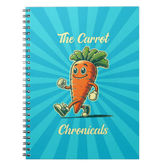 Karotten-Chronik Retro-Cartoon-Notizbuch Notizblock