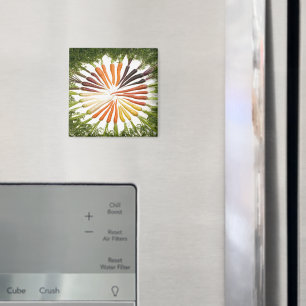 Karotten Gemüse farbenfrohe Regenbogen Muster Gart Magnet