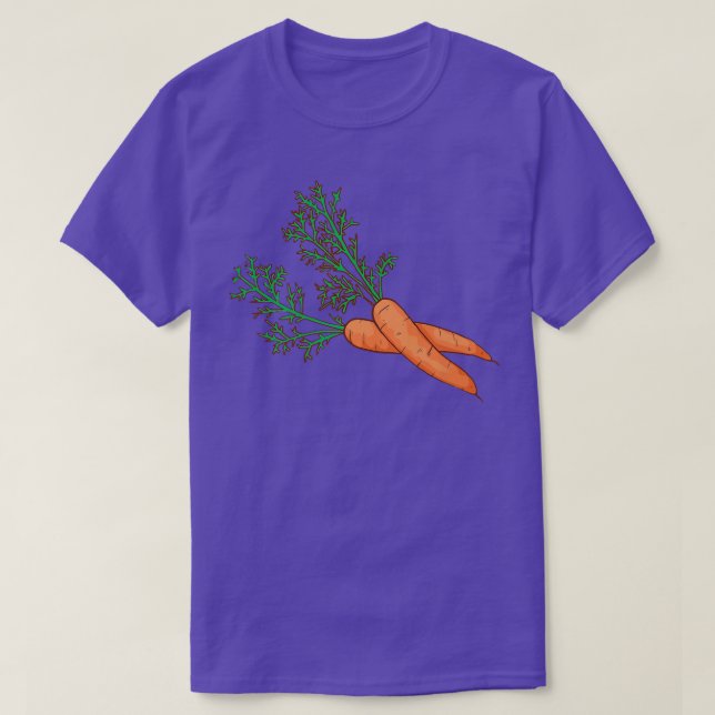 Karotten Gemüse Lebensmittel Vegan Vegetarier T-Shirt (Design vorne)