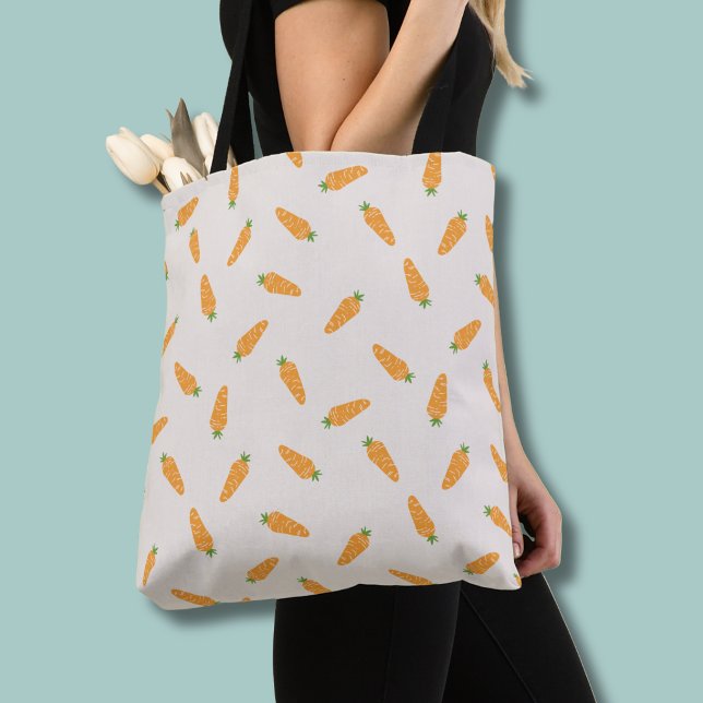 Karotten Gemüsemuster (Carrot pattern tote bag)