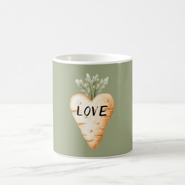 Karotten-Herz-Gemüse Kaffeetasse (Mittel)