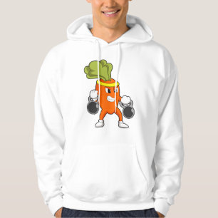 Karotten in Fitness mit Dumbells Hoodie