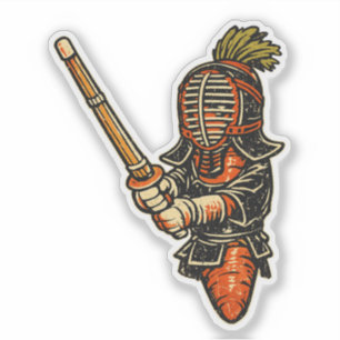 Karotten Kendo — Lustige Gemüse-Marksmanship  Aufkleber