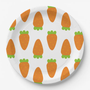 Karotten-Muster-Teller Pappteller