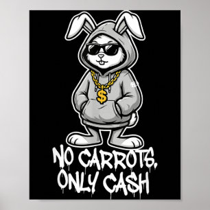 Karotten nur Bargeld lustiger Osterhase Gangster M Poster
