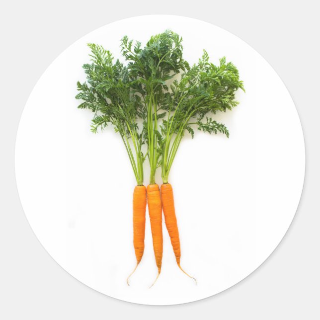 Karotten Runder Aufkleber (Vorderseite)