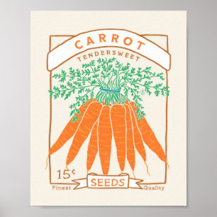 Karotten-Saatgut-Paket Poster