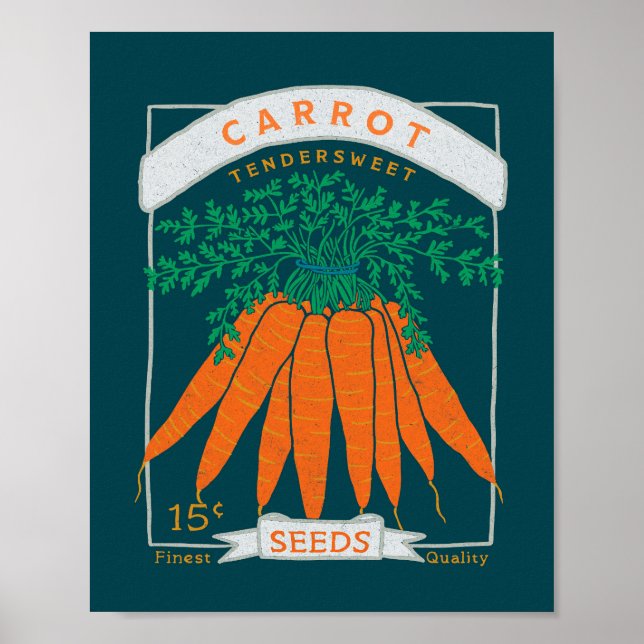 Karotten-Samenpaket Poster (Reich Navy)  (Vorne)