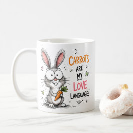 Karotten sind meine Liebessprache Süßer Hase Kinde Kaffeetasse