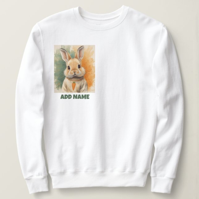 Karotten-Träume-Hase Sweatshirt (Design vorne)