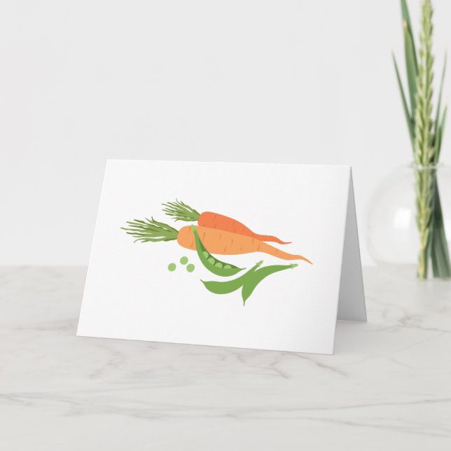 Karotten und Erbsen Karte (Vorderseite)