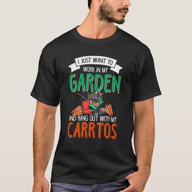 Karotten Veganer Gartenbau Garten Gärtner Gemüse T-Shirt (Vorderseite)