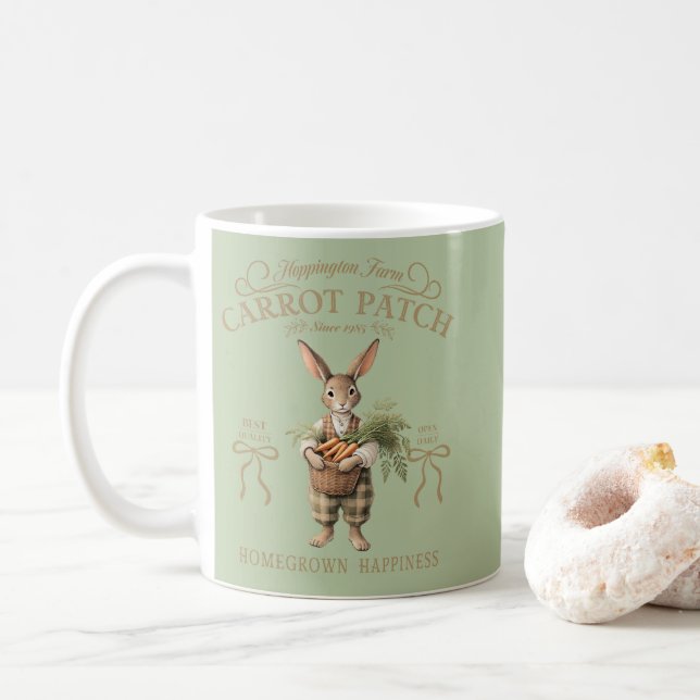 Karottenfleck-Hasenbauer Kaffeetasse (Mit Donut)