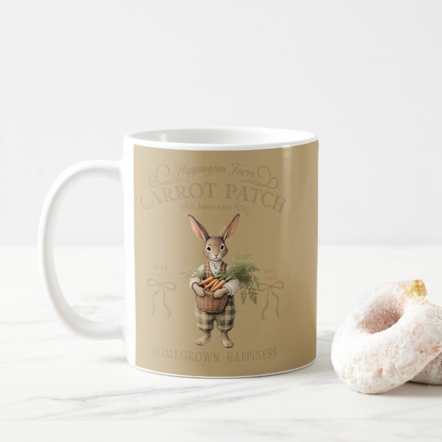 Karottenfleck Hasenbauer Kaffeetasse (Mit Donut)
