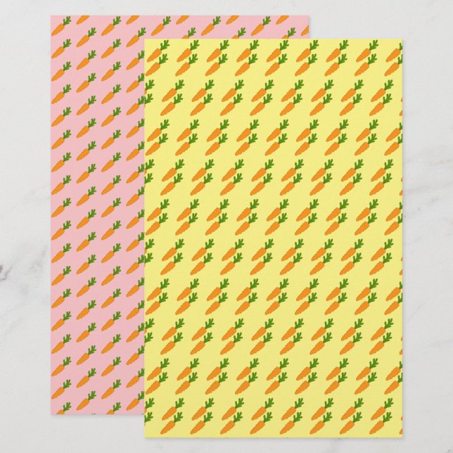 Karottenkost kulinarisches Scrapbook Paper (Vorne/Hinten)